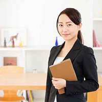 asian businesswoman in the room